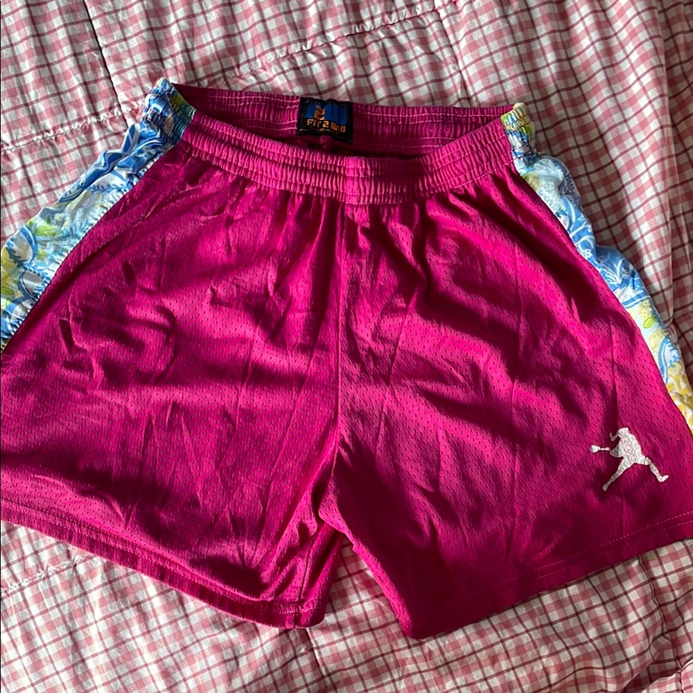Pink lacrosse Shorts Lightweight Elastic Waist